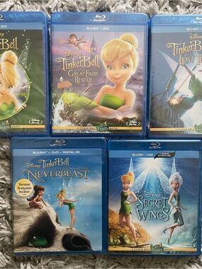 Disney Tinker Bell Blu-ray Collection 4 of the 5 are sealed